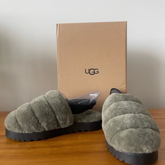 NIB Ugg Super Fluff Slingback Slippers SOLD OUT Size 8 - Picture 3 of 14